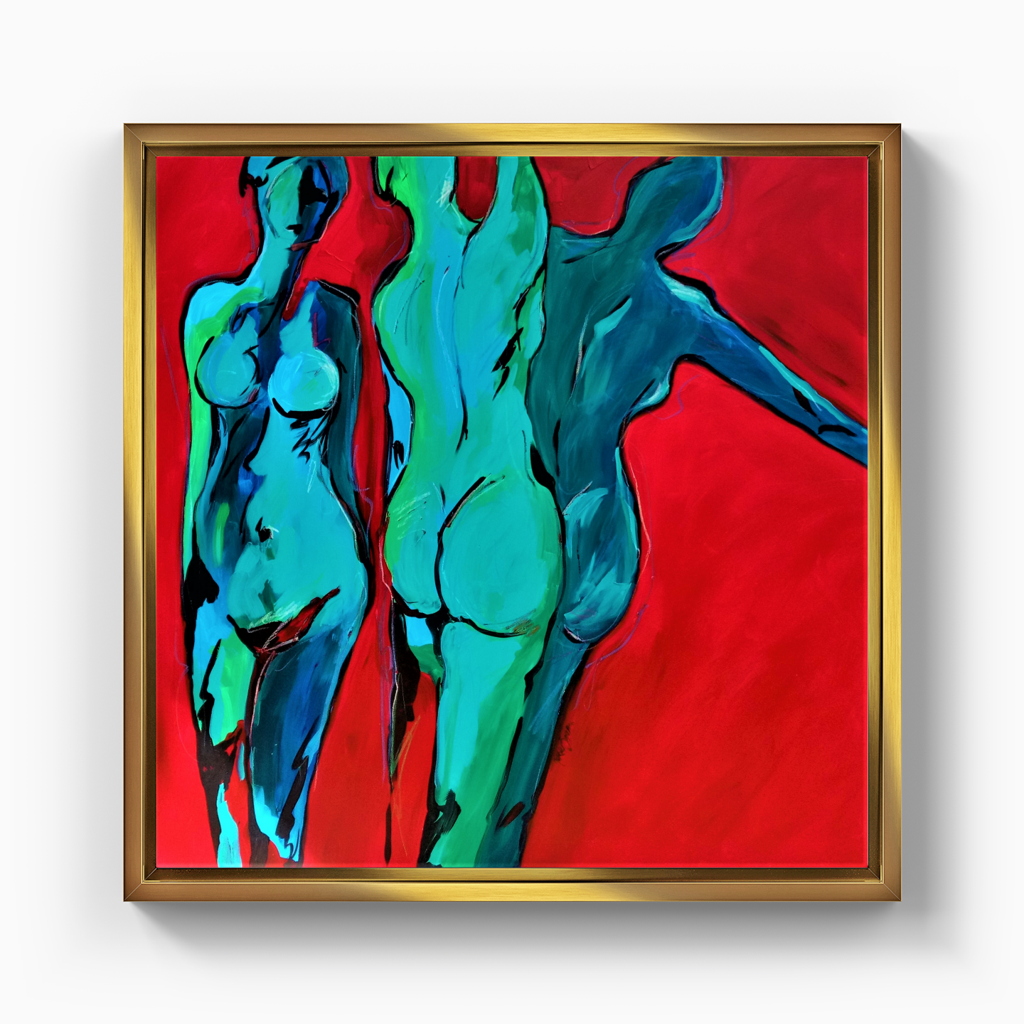 blue sizes - Canvas Print