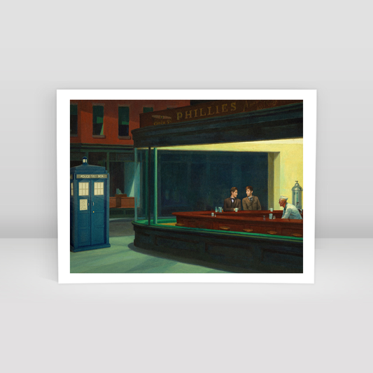 Night time coffee. - Art Print
